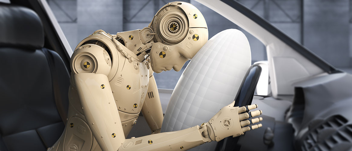 airbag test with dummy