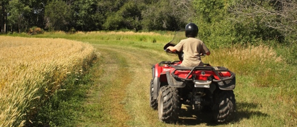 atv on the farm